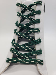 Hybrid Flecked Shoelaces - Green with white flecks