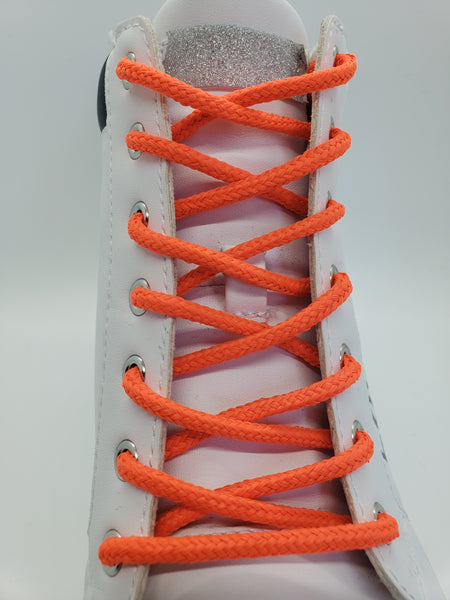 Round Solid Shoelaces - Neon Orange