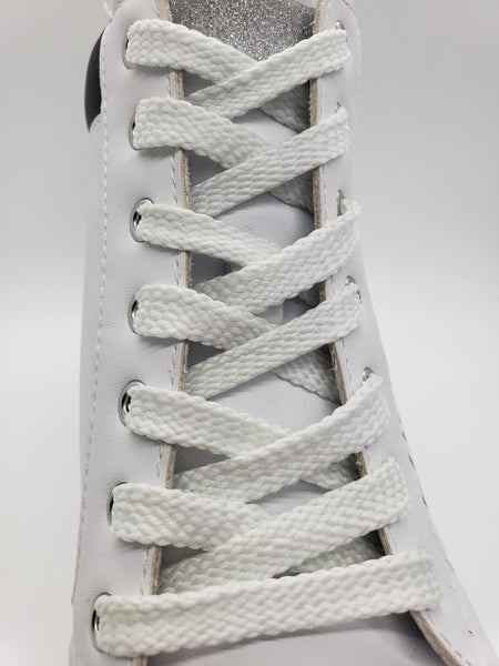 Flat Glow in the Dark Shoelaces - White