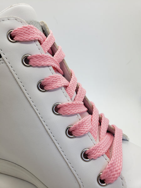 Flat Solid Shoelaces - Pink
