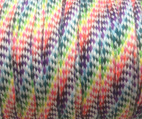 Flat Rainbow Shoelaces - Light