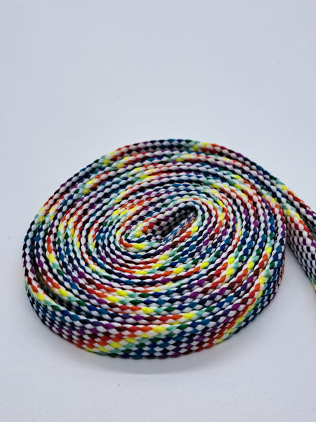 Flat Rainbow Shoelaces - Light