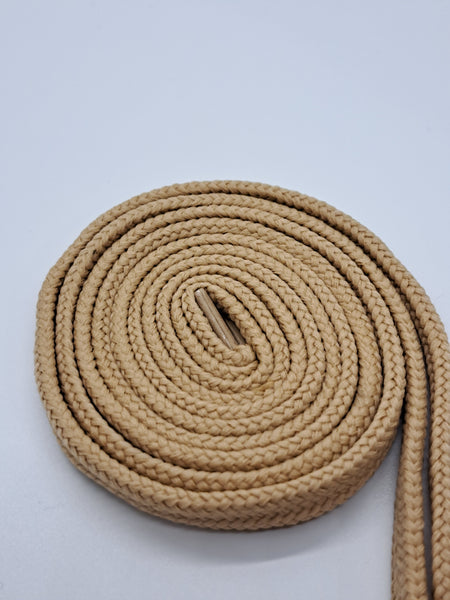 Flat Solid Shoelaces - Tan