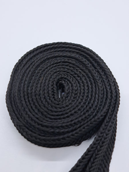 Wide Solid Shoelaces - Black