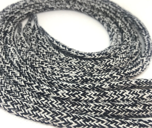 Hybrid Tweed Shoelaces - Black and White