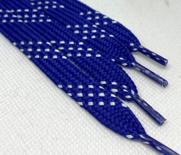 Premium Sport Laces - Royal Blue with White  Accents