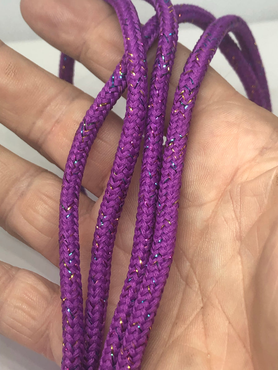 Round Shoelaces Light Purple Sparkle The Shoe Lace Factory
