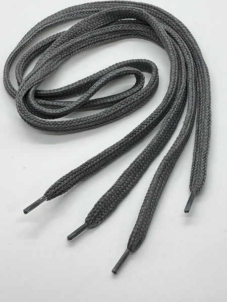 Flat Solid Shoelaces - Dark Gray