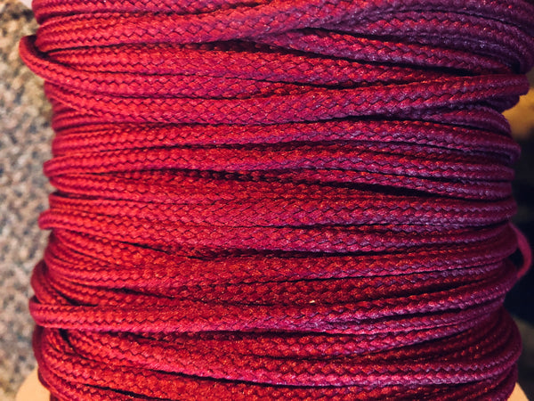 Round Solid Shoelaces - Maroon