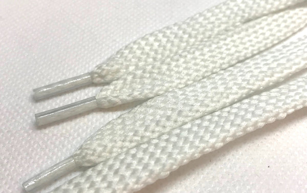 Flat Glow in the Dark Shoelaces - White