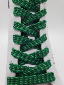 Mid Width Shoelaces - Greens