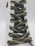 Flat Camo Shoelaces - Green