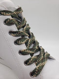 Flat Camo Shoelaces - Green