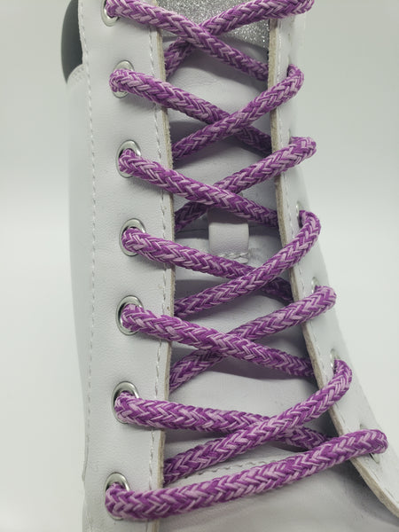 Round Tweed Shoelaces - Lilac and Purple