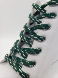 Hybrid Flecked Shoelaces - Green with white flecks