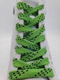 Premium Sport Laces - Neon Green with Black Accents