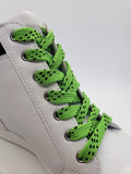 Premium Sport Laces - Neon Green with Black Accents