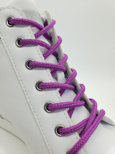 Round Solid Shoelaces - Light Purple