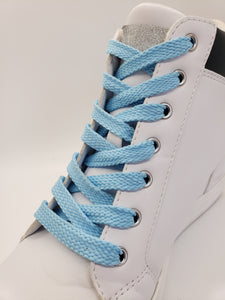 Flat Solid Shoelaces - Light Blue
