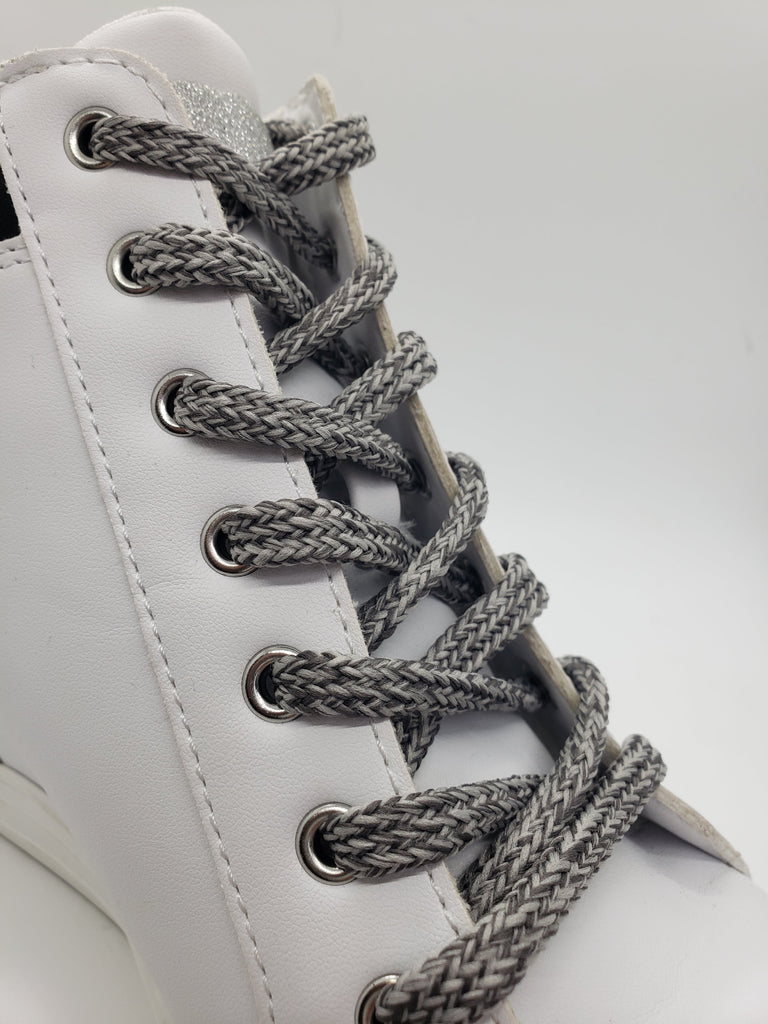 Hybrid Tweed Shoelaces- Grey – The Shoe Lace Factory