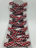Flat Confetti Shoelaces - Red, Black and White