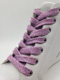 Flat Sparkle Shoelaces - Lavender