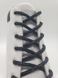 Round Sparkle Shoelaces - Black