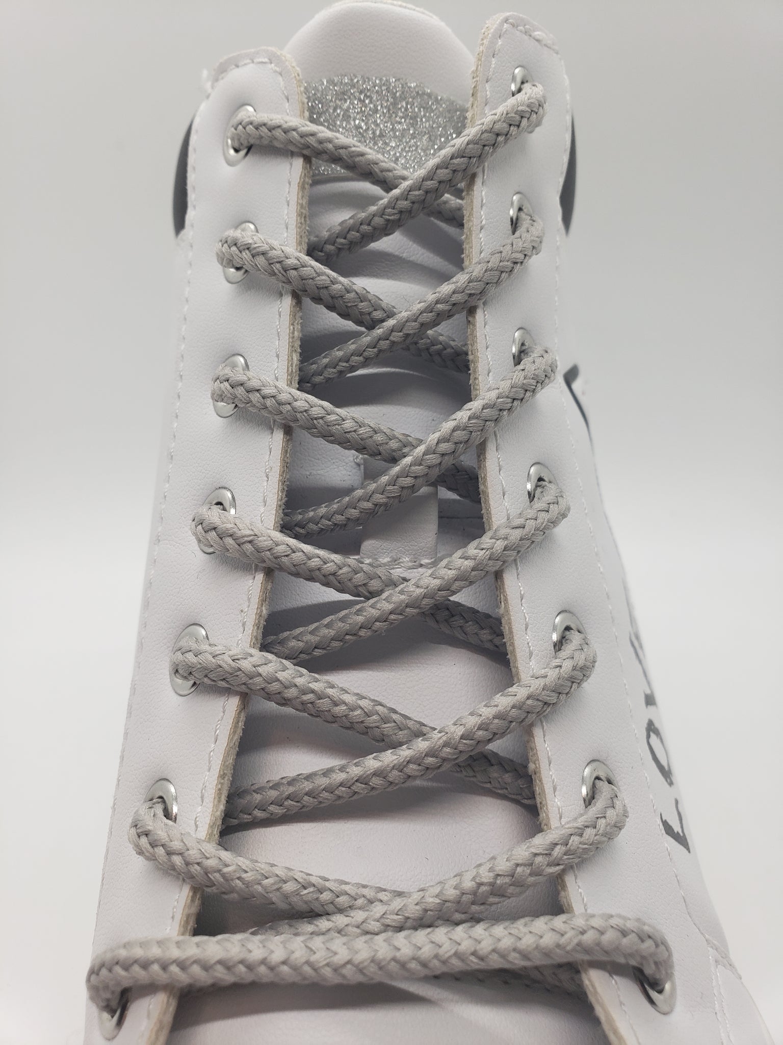 Round Solid Shoelaces - Silver Gray Round Solid Shoelaces - Silver Gray