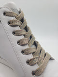 Flat Sparkle Shoelaces- Tan