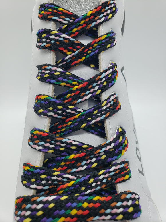 Mid Width Pride Shoelaces - LGBTQ+ Flag Colors – The Shoe Lace Factory