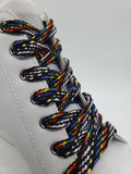 Mid Width Pride Shoelaces - LGBTQ+ Flag Colors