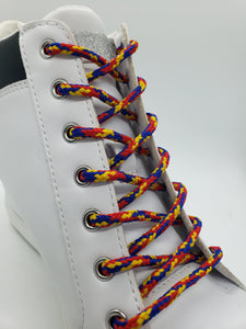Round Multicolor Shoelaces - Red, Yellow, Blue