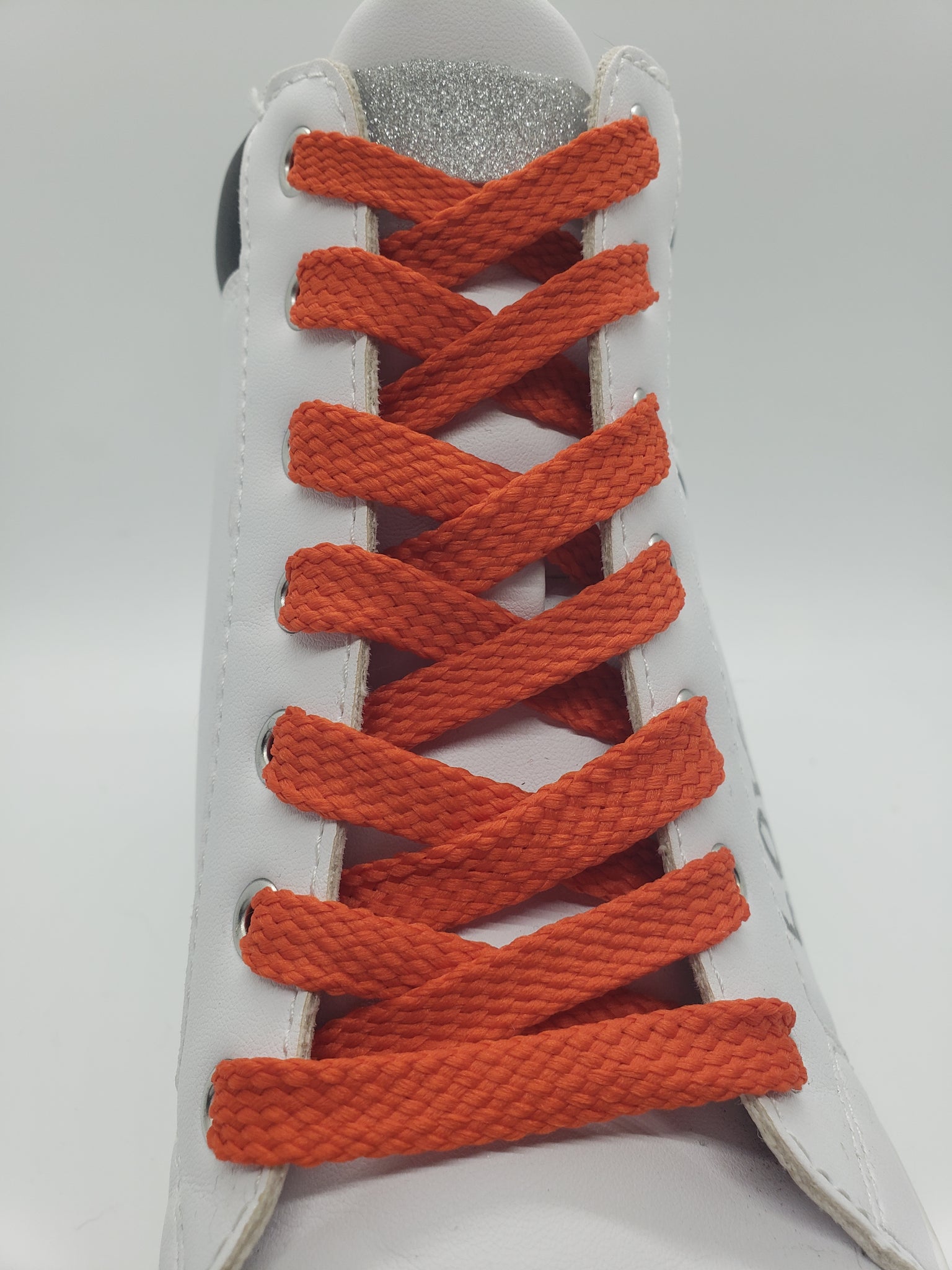 Flat Solid Shoelaces - Orange