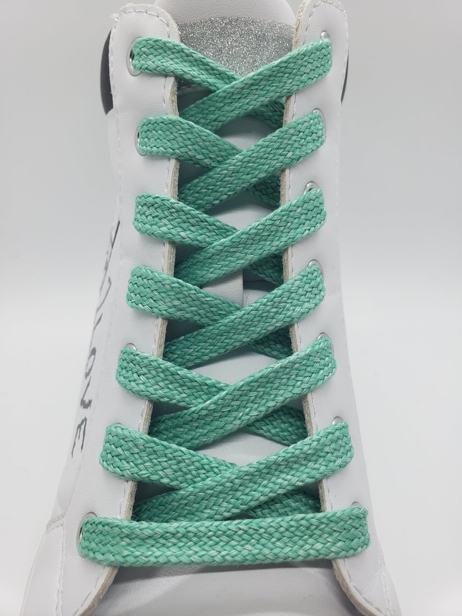 Flat Solid Shoelaces - Mint Green