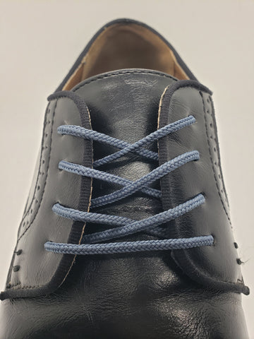 Round Dress Shoelaces - Denim Blue