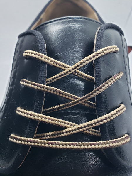 Round Striped Dress Shoelaces
