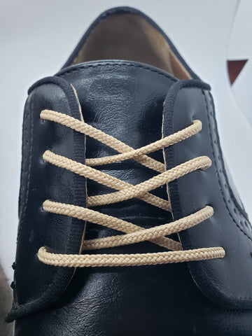 Round Dress Shoelaces - Tan