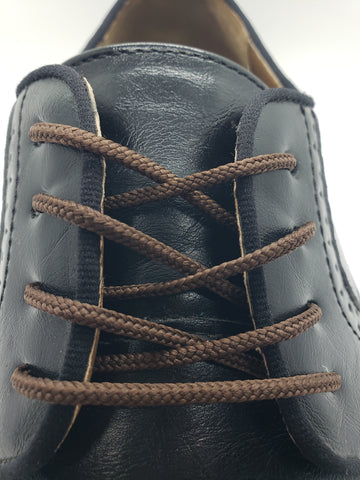 Round Dress Shoelaces -Dark Brown