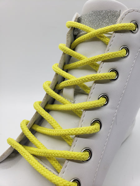 Round Solid Shoelaces - Bright Yellow