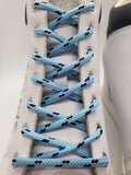 Round Classic Shoelaces - Light Blue with Royal Blue Accents