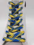 Flat Argyle Ukraine Flag Shoelaces - Blue and Yellow