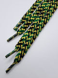 Hybrid Shoelaces- Green black and yellow