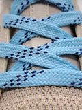 Premium Sport Laces - Light Blue with Royal Blue Accents