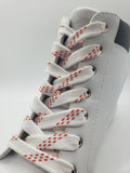 Premium Sport Laces - White with Orange Accents