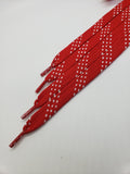 Premium Sport Laces - Red with White Accents