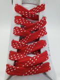 Premium Sport Laces - Red with White Accents