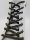 Round Solid Shoelaces - Olive Green