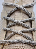 Round Sparkle Shoelaces - Silver