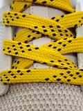 Premium Sport Laces - Yellow with Black Accents