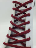 Round Solid Shoelaces - Maroon